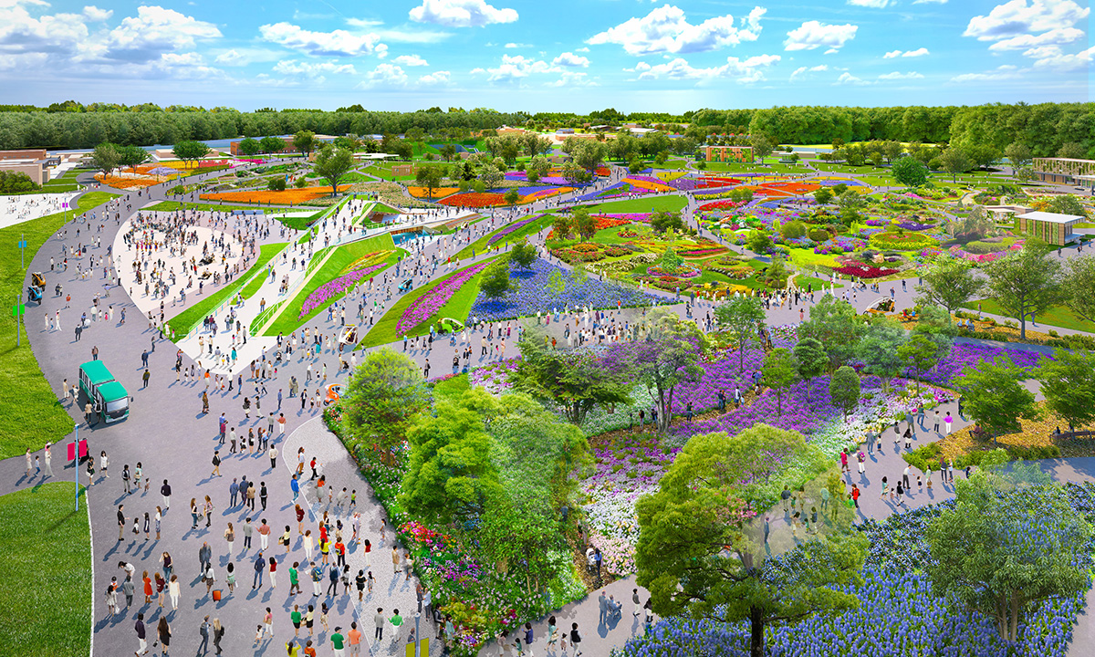 phối cảnh triển lãm xanh green expo