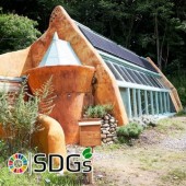 Nhà sinh thái Earthship đầu tiên tại Nhật xây từ 100% rác thải
