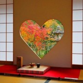 Bốn mùa qua ô cửa sổ trái tim tại chùa Shoju-in