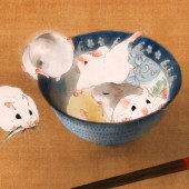 “Tan chảy” với loạt tranh về những chú hamster của họa sĩ người Nhật