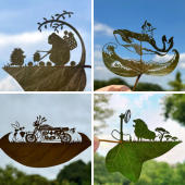 Nghệ sĩ Nhật Bản “kể chuyện” trên những chiếc lá mỏng manh